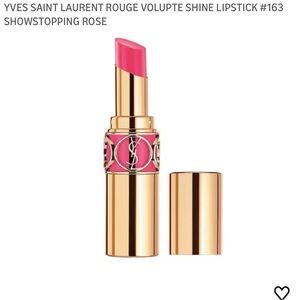 Saint Laurent YSL Rouge Volupté Shine Balm 163 Show stopping Rose Engraved Cap